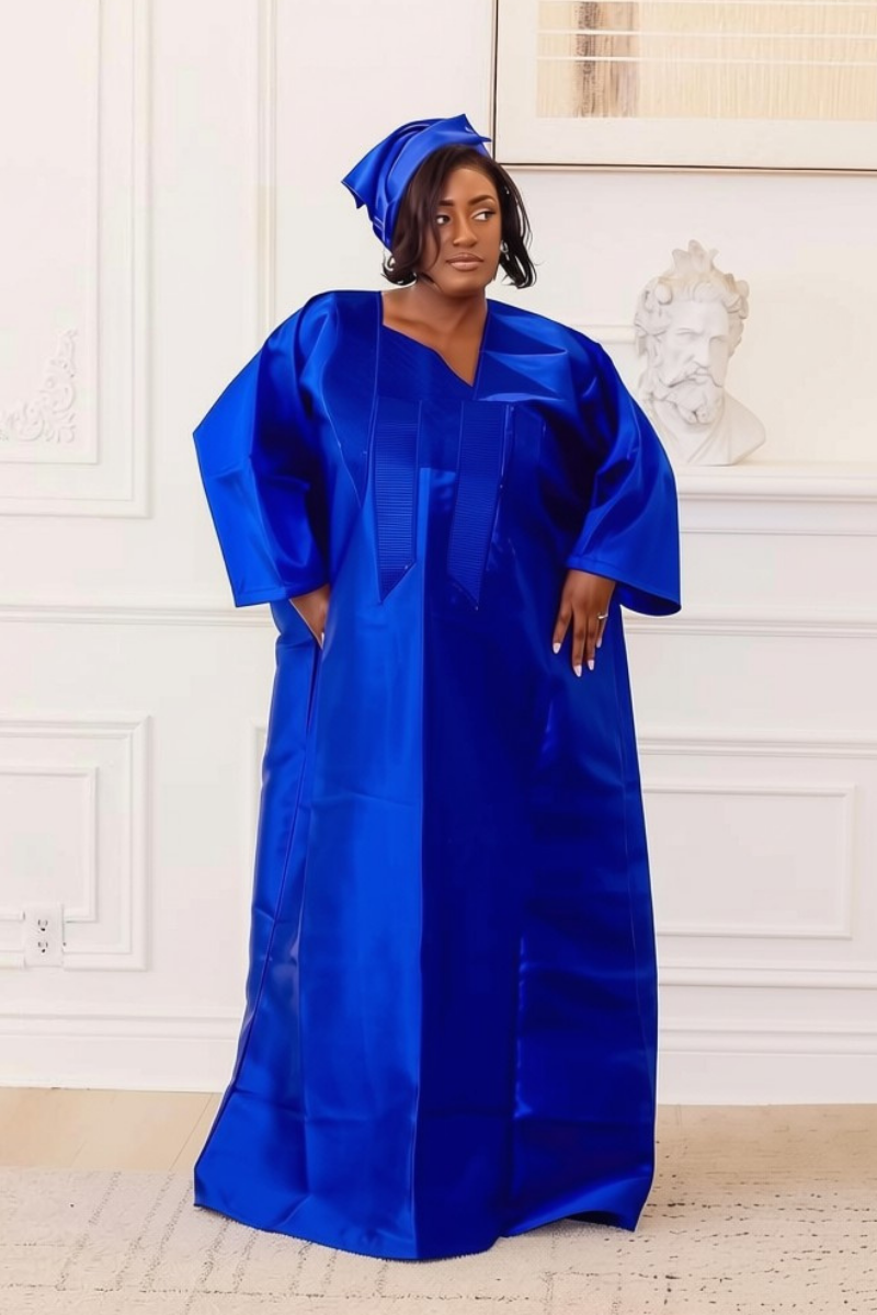 Rich Auntie Boubou dress (Blue)