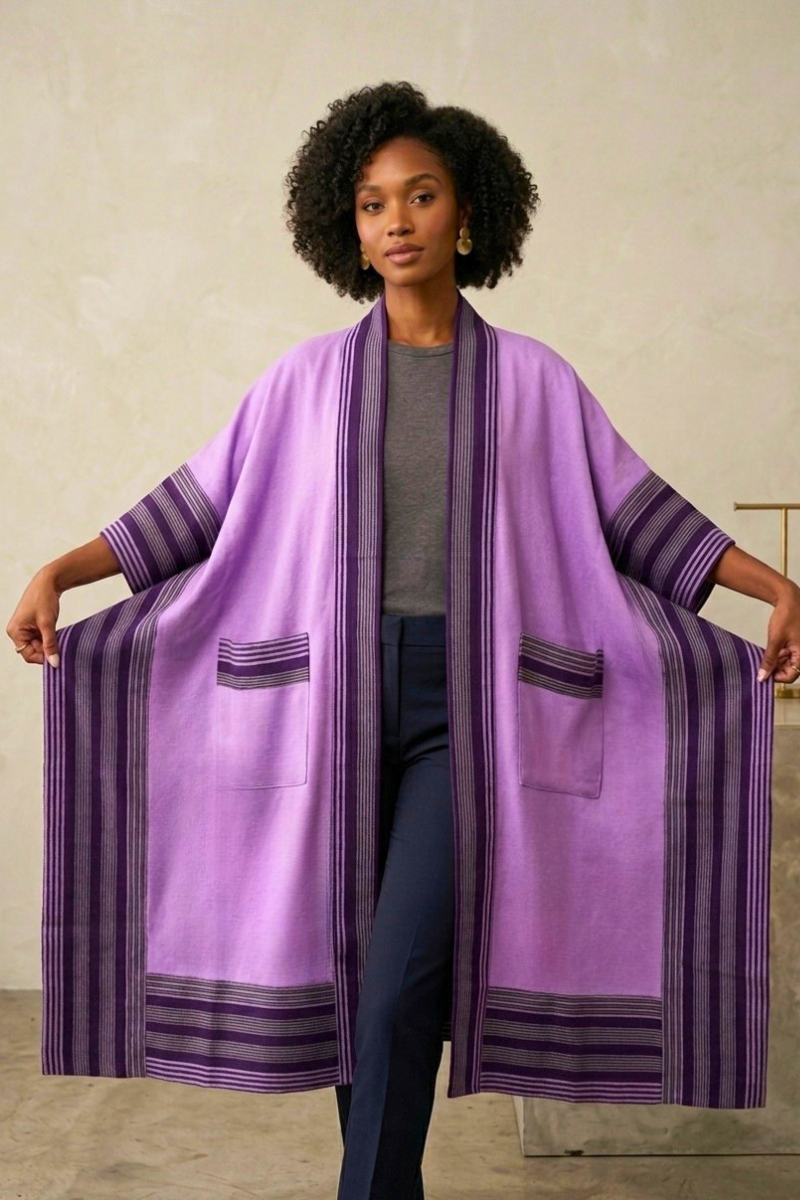 Makasi Kimono Jacket - Purple 1