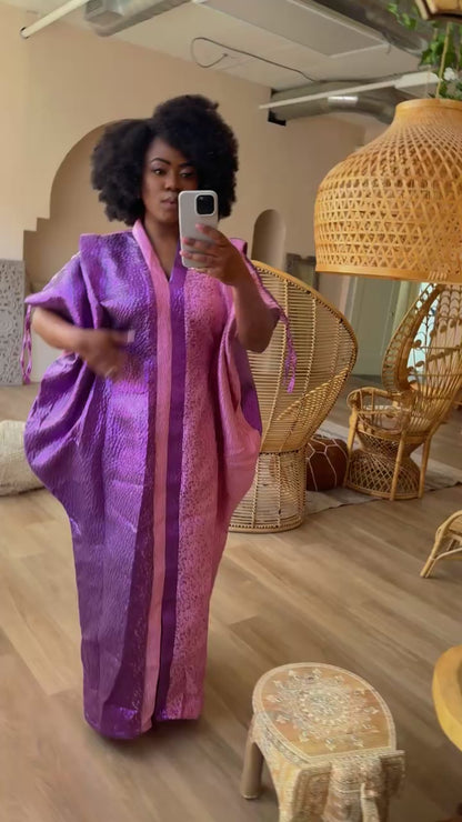 Royalty Luxury Boubou - Mix Pink and Purple