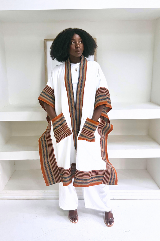 Makasi Kimono Jacket - White